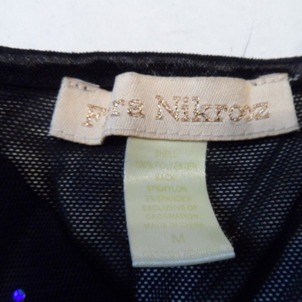 Flora Nikrooz Teddy Size Medium Black Sequins - Picture 6 of 7